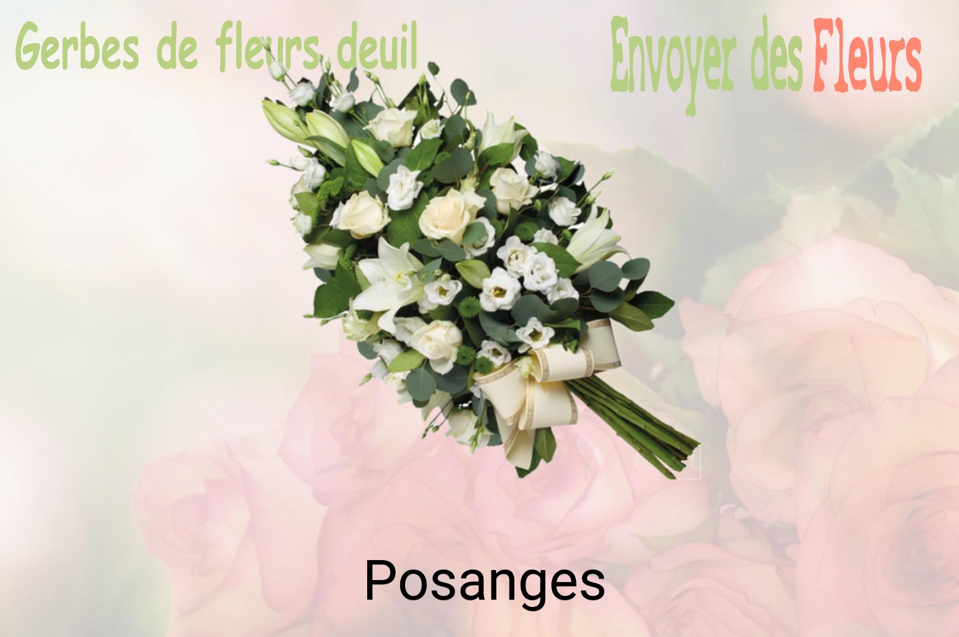 Gerbe de fleurs de deuil livrée à Posanges